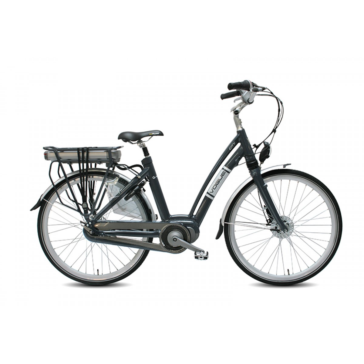 Blootstellen zuur bord VOGUE Elektrische fiets CITY 28inch Ebikes matt-Grey NX8 Lady - Nieuwe fiets  kopen? H&H Dutch Bikes!