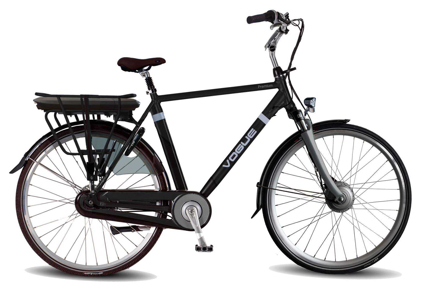 George Stevenson Automatisch goochelaar Vogue Premium Elektrische fiets zwart - Nieuwe fiets kopen? H&H Dutch Bikes!