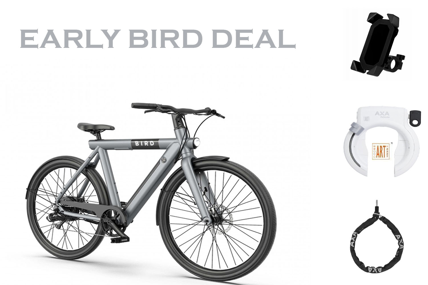 Bird Bike Elektrisch fiets heren Gravity Gray - Nieuwe fiets kopen? H&H Bikes!